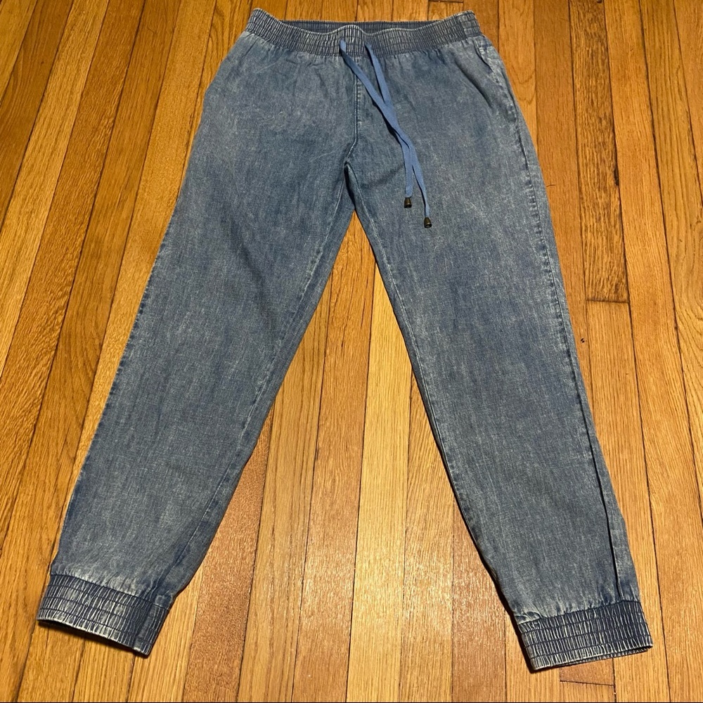 Wax Jean Womens / Juniors Denim Joggers Size Large Acid Wash